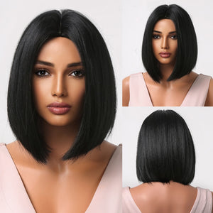 Short Straight Synthetic Wigs for Women Blonde to Brown