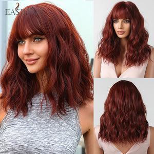 EASIHAIR Synthetic Bob Wigs with Bang Short