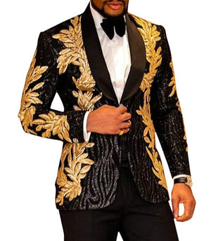 2 Pieces Slim Fit Grooms Jacket Wedding Party Suits