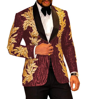 2 Pieces Slim Fit Grooms Jacket Wedding Party Suits