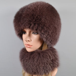 2021 Hot Sale Women Real Genuine Fox Fur Hat