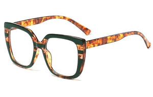 Dark Green Stripes Glasses Frames