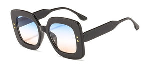 Square Retro Rivet Sunglasses