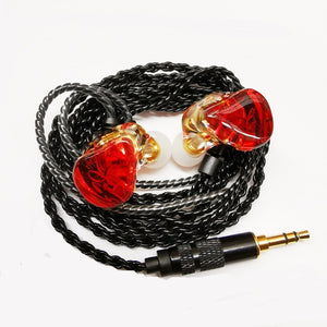 Resin Earbuds Powerful IEM Hifi Earphone