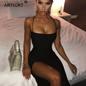 Articat Long Backless Maxi Dress