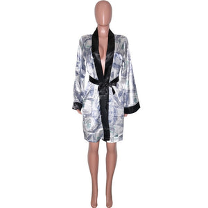 Beautiful Money Moving Satin Robe Lounge Wear