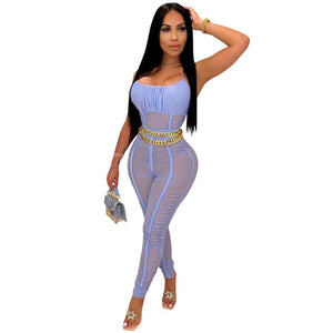 Women Jumpsuit Stacked Sexy Party