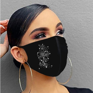 Fashion Mask Rhinestones Glitter Face Mask