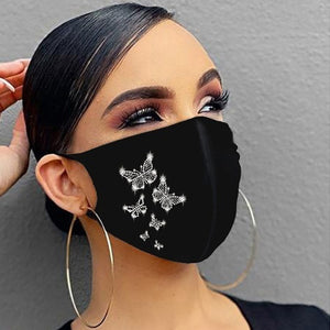 Fashion Mask Rhinestones Glitter Face Mask