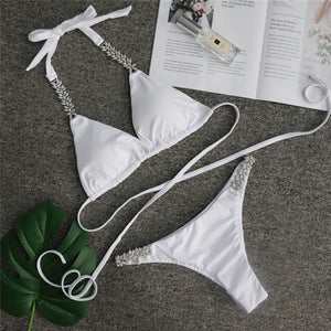 female crystal swimwear women