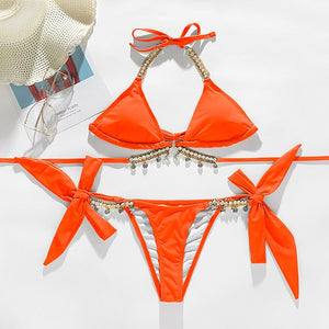 female crystal swimwear women