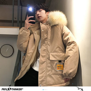 Korean Men's Winter Warm Parka Jackets