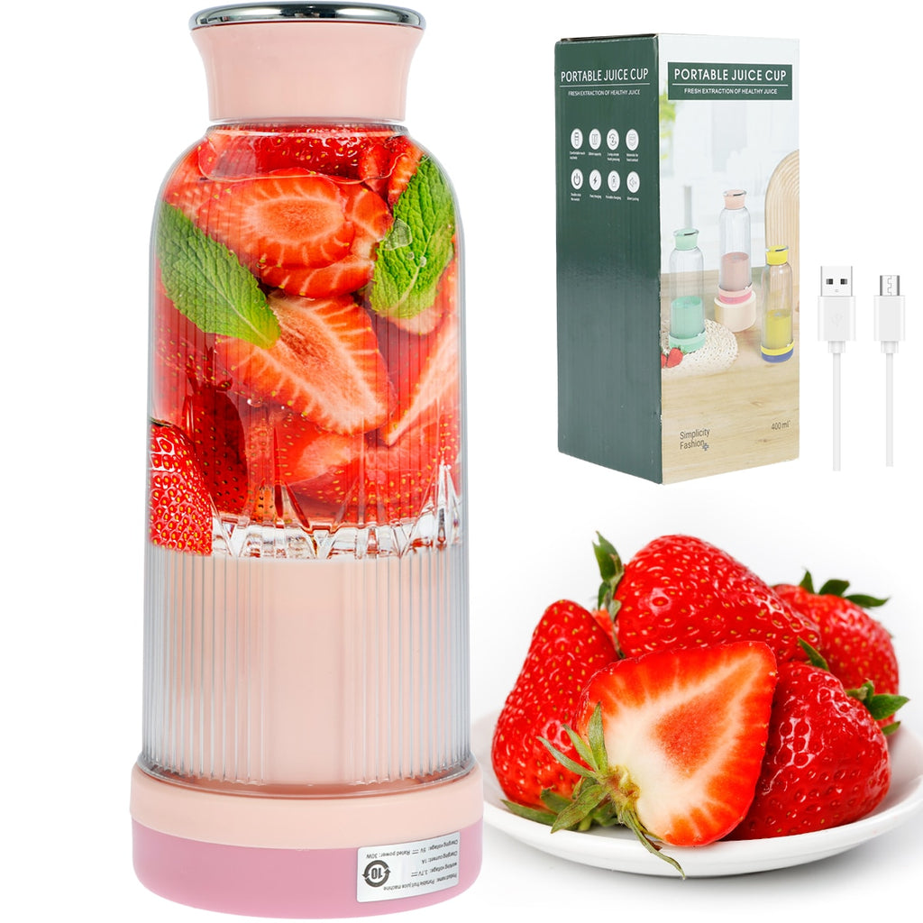 400ml Mini Blender1300mAh USB Rechargeable Electric Fruit Juicer