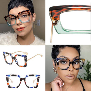 New Fashion Square Eyeglasses Optical Anti-blue Glasses Sunglasses