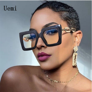 New Women Fashion Anti Blue Light Oversized Frame Women Glasses