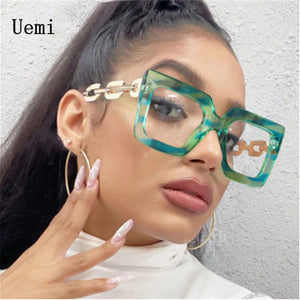 New Women Fashion Anti Blue Light Oversized Frame Women Glasses