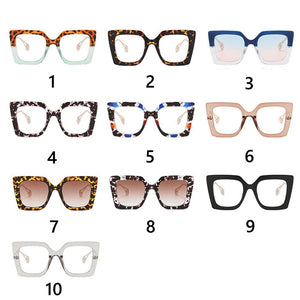 New Fashion Square Eyeglasses Optical Anti-blue Glasses Sunglasses