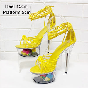 New Lace-Up Sandals High-Heeled