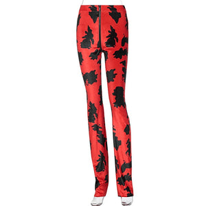 Sweatpants Leopard Print Women Stacked Leggings