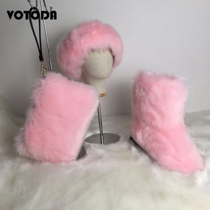 Winter Fluffy Women  Fur Bag