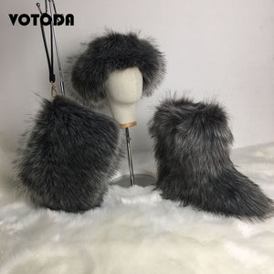 Winter Fluffy Women  Fur Bag