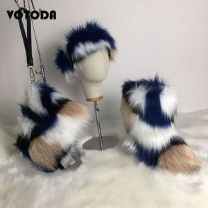 Winter Fluffy Women  Fur Bag