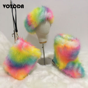 Winter Fluffy Women  Fur Bag