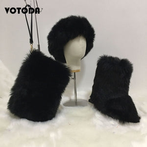 Winter Fluffy Women  Fur Bag