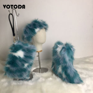 Winter Fluffy Women  Fur Bag